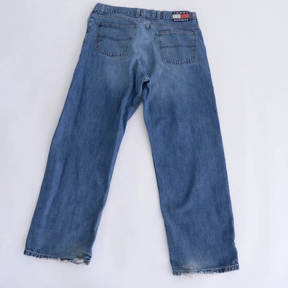 Tommy Hilfiger Vintage 90's Y2K Wide Leg Jeans ~Blue ~36/30 - Picture 2 of 16